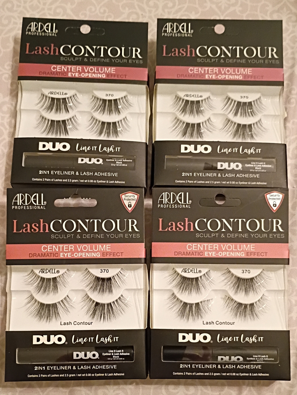 Ardell Lash Contour Center Volumewith DUO 2-in-1 Eye-Enhancing 4 pack Bundle#370